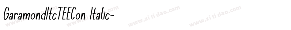 GaramondItcTEECon Italic字体转换